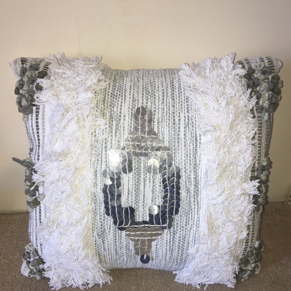 A decorative throw pillow (NEVER WAS USED)